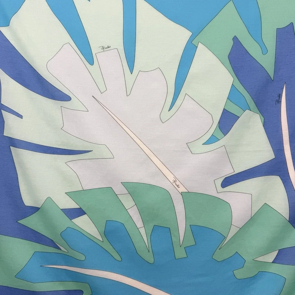 Emilio Pucci Silk & Cotton Scarf Signed 